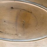 Art deco hors d'oeuvres server, silver metal, mahogany, glass