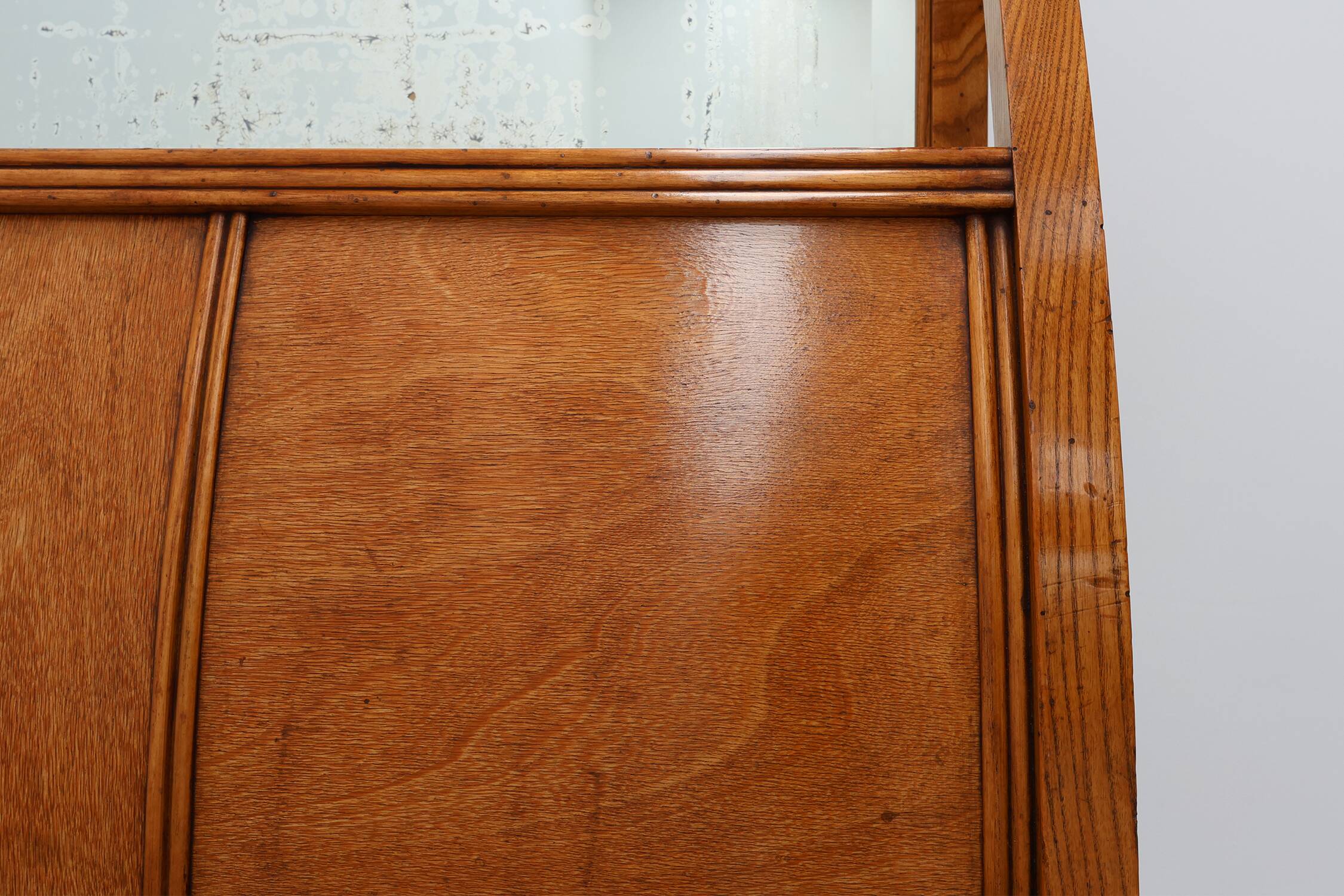 Art Deco buffet, planter or liquor cabinet in wood with mirror, France 1920