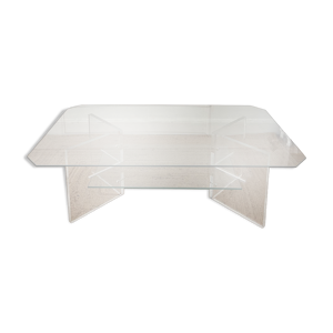 table basse en plexiglas