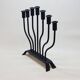 FOLK ART - JUDAICA Menorah Old Candlestick 7 arms of light in wrought iron