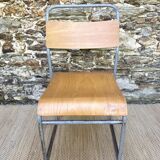 Remploy English industrial sled chairs from the 50s and 60s