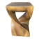 Stool n2 in solid raw walnut wood carved from the mass 1970