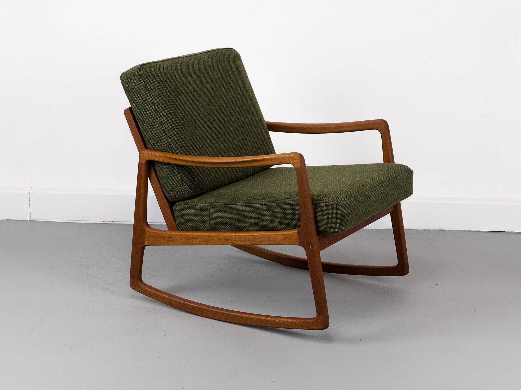 Danish Teak Rocking Chair by Ole Wanscher for France & Son, 1960s