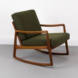 Danish Teak Rocking Chair by Ole Wanscher for France & Son, 1960s