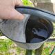 Zinc watering can + pommel - german