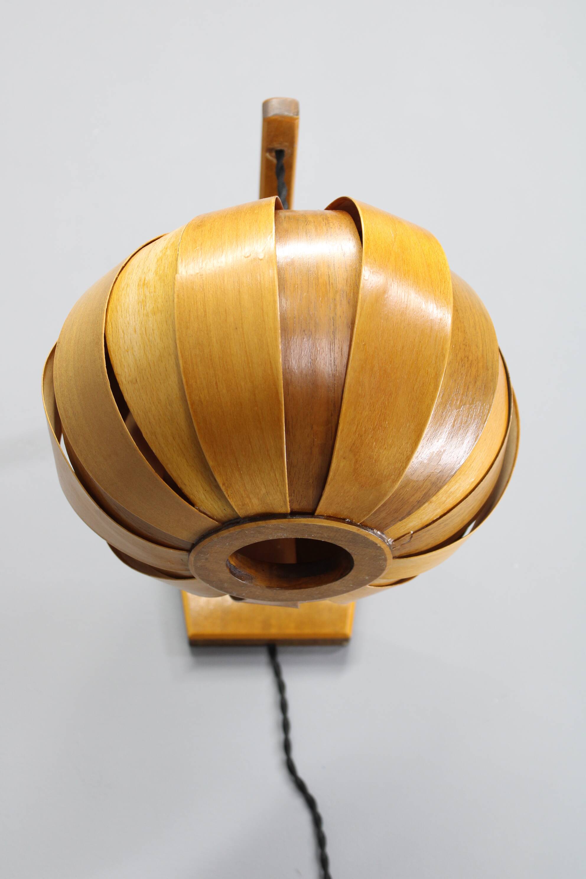 1960s Wooden Wall Lamp, Czechoslovakia