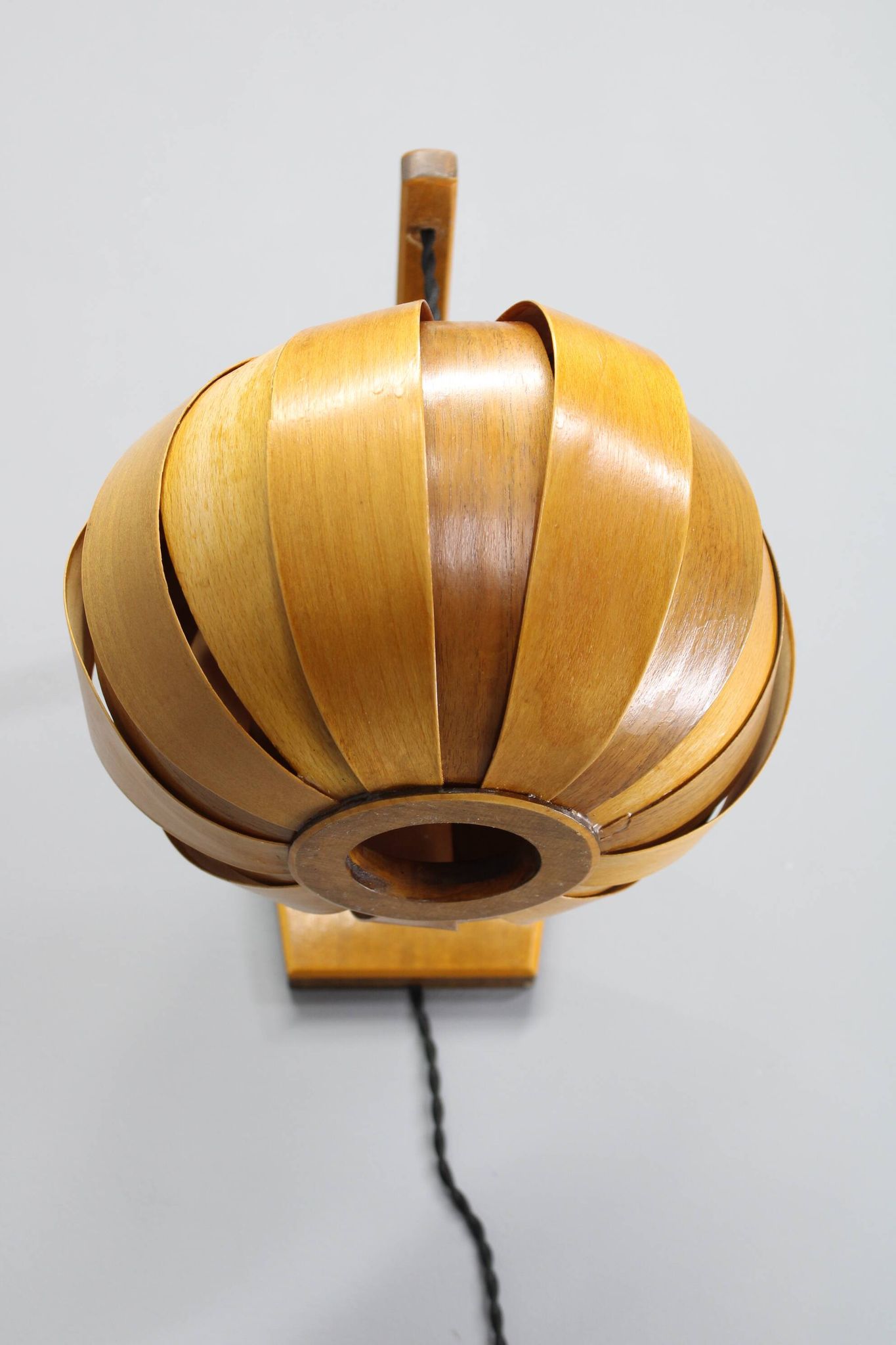 1960s Wooden Wall Lamp, Czechoslovakia
