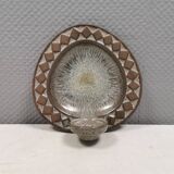 Wall-mounted candlestick in grayish colors, Danish and from the 1970s-80s.