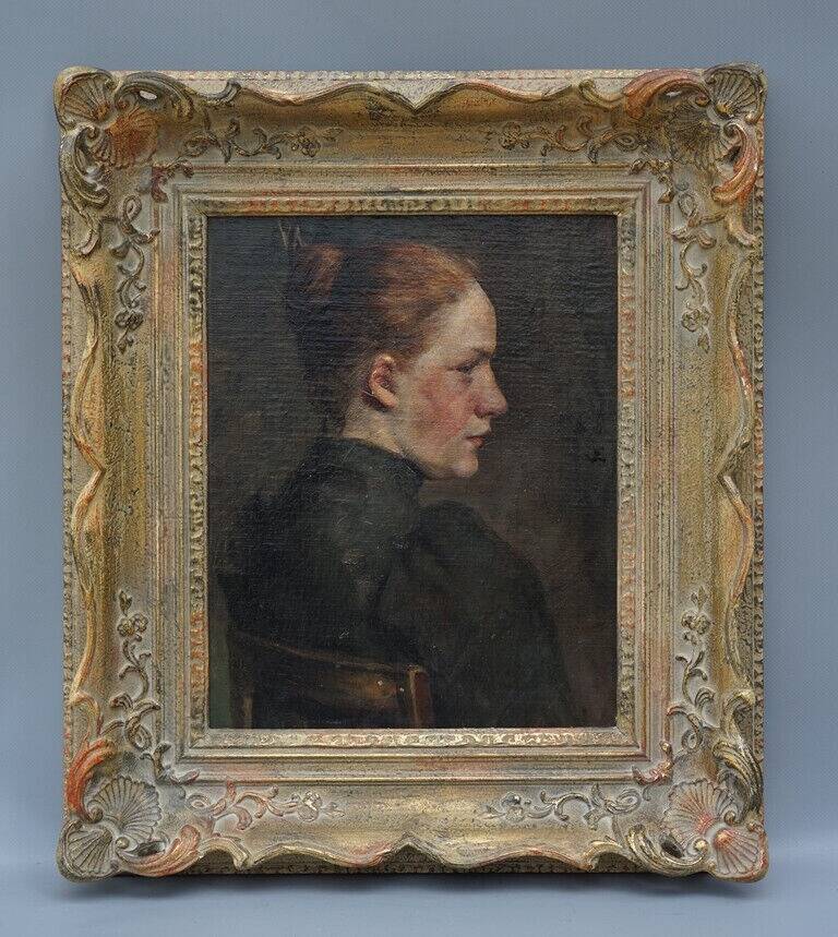 "Young Woman" Portrait Oil Painting