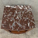 Art Deco bedside table in wood and marble