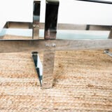 Glass and chrome coffee table