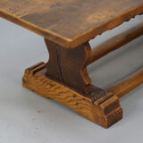 Rustic farmhouse refectory oak coffee table
