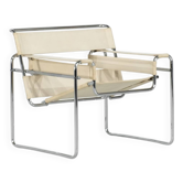 Fauteuil " B3 Wassily " Tissu De Marcel Breuer Pour Gavina, 1925s.