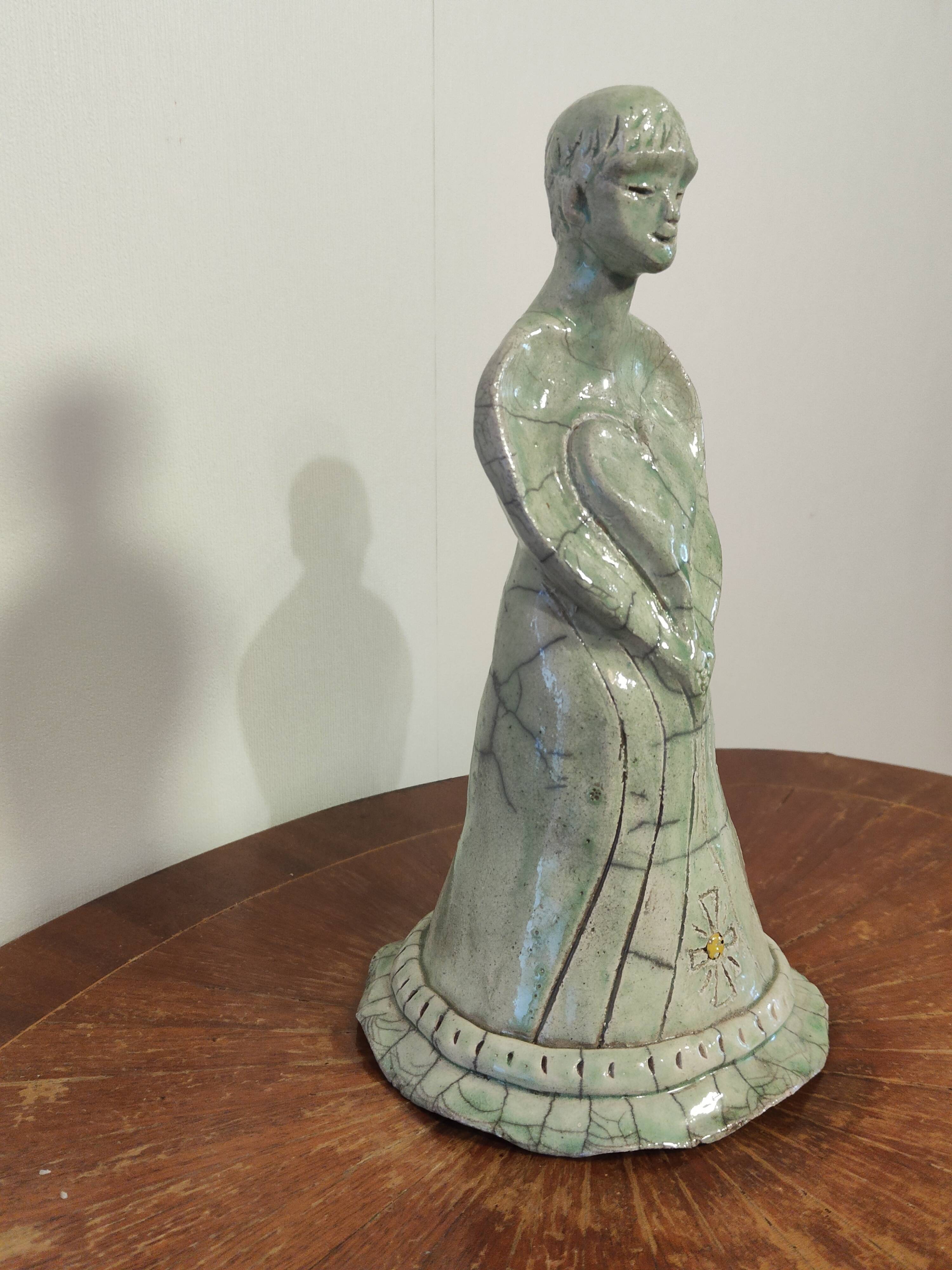 Glazed stoneware sculpture "The Guardians of Hearts"