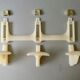 Wall coat rack with 3 hooks, 70s