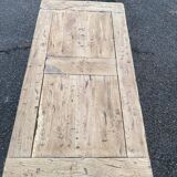 Renovated 19th-century solid oak farmhouse coffee table.