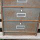 Patinated metal industrial filing cabinet – roneo