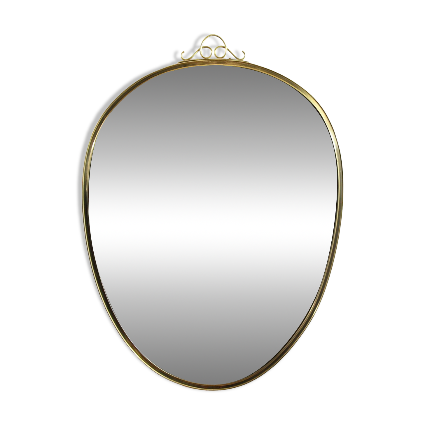 Miroir forme libre en laiton 1970