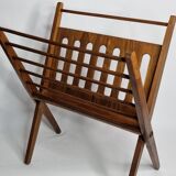 Folding teak magazine holder by Cees Braakman
