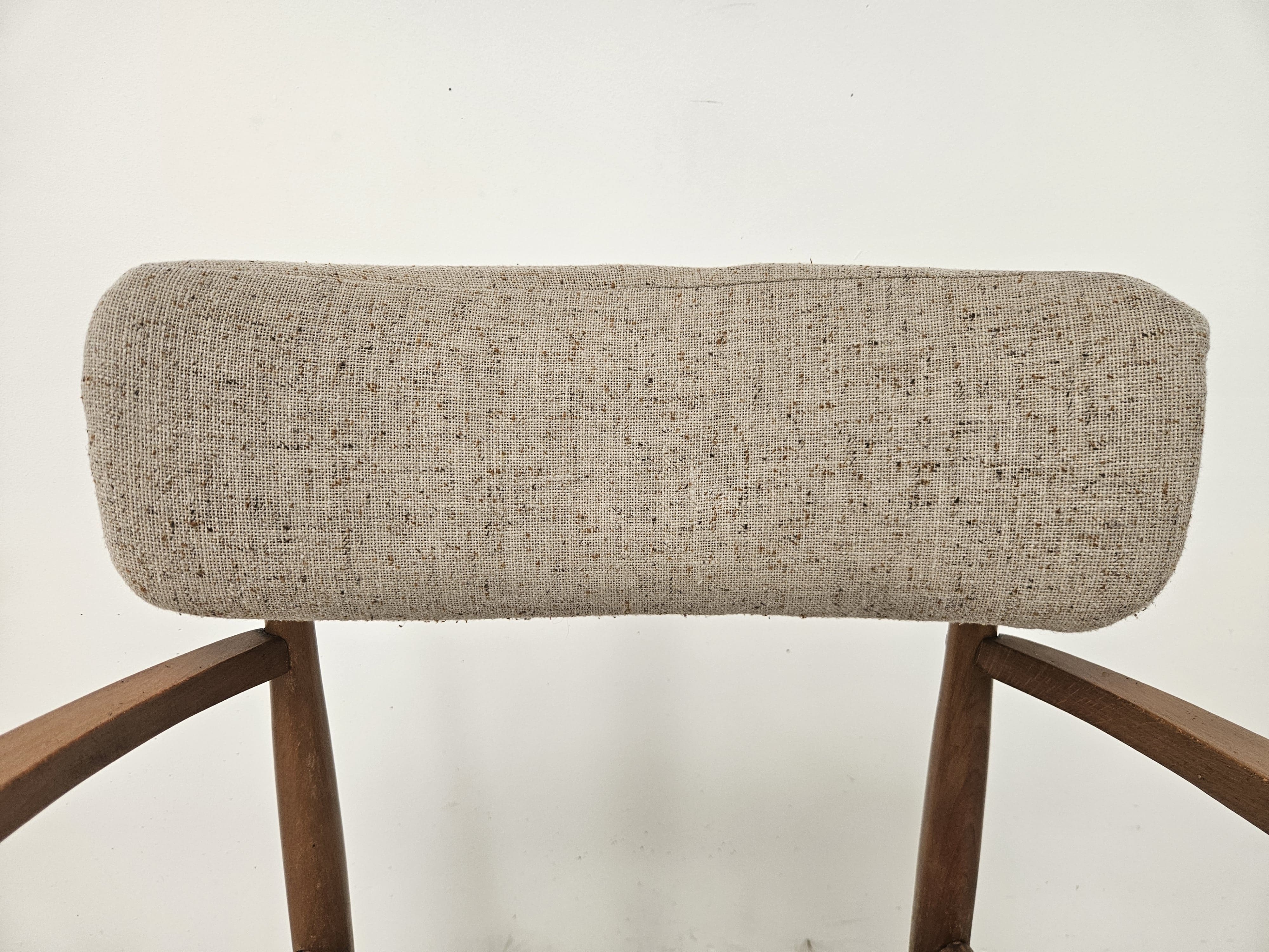 Swedish armchair in wood and fabric
