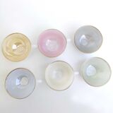 Arcopal coffee set 6 cups Pastel Harlequin