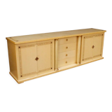 Italian sideboard in exotic wood and brass from XXth century