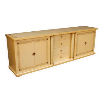 Italian sideboard in exotic wood and brass from XXth century