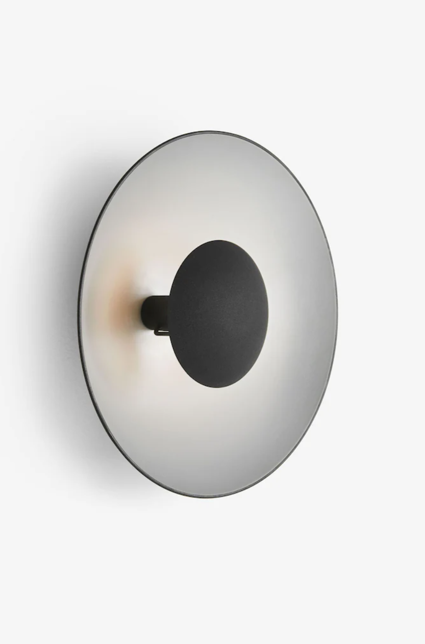 Black and silver retro-style light fixture