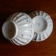 2 French JW porcelain milk coffee bowls