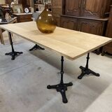 Table chêne pieds bistro