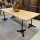 Table oak legs bistro