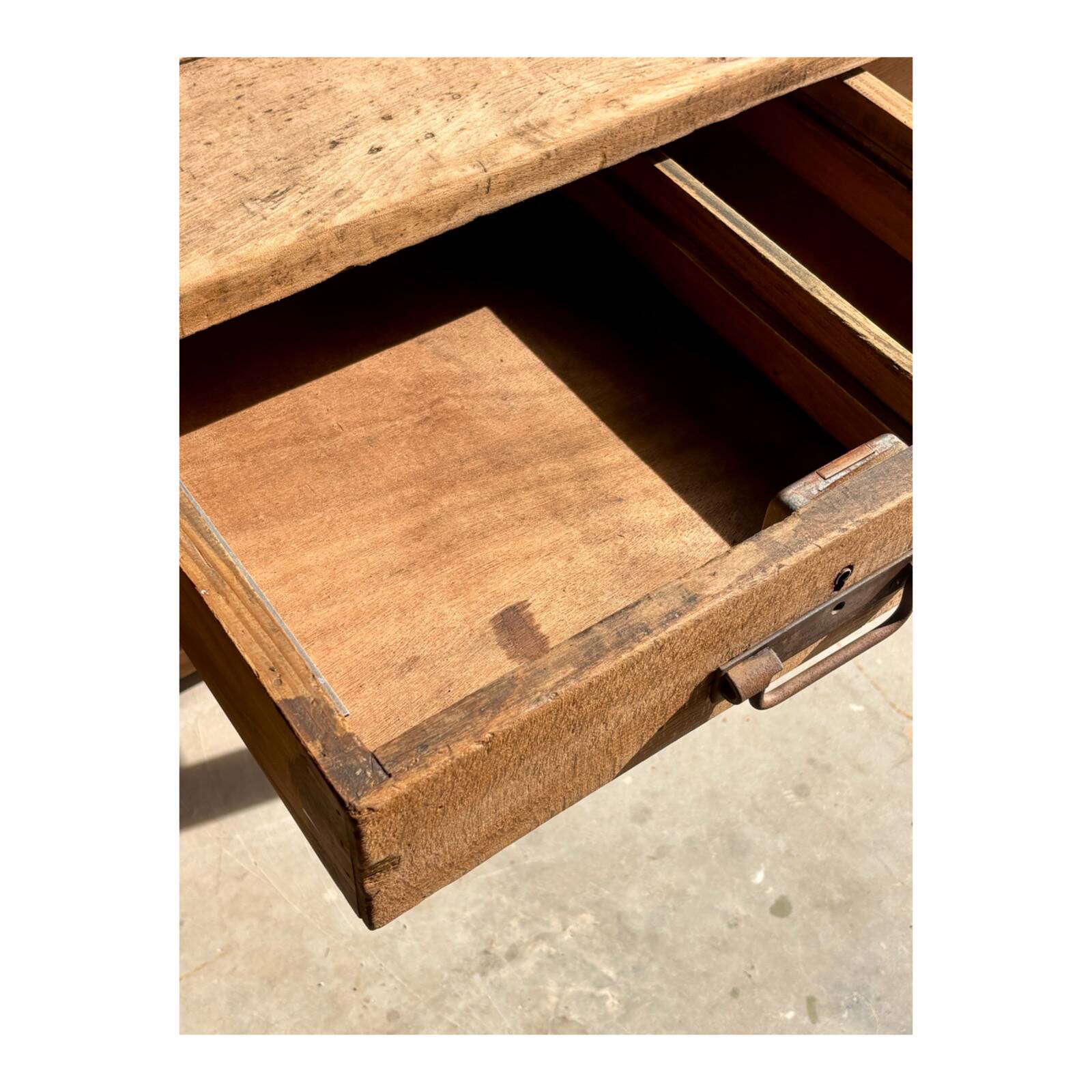 Old large solid wood table