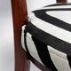 Heart-shaped chair with black and white zebra pattern, Poland, 1960s