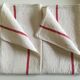 Pair of old towels linen and raw hemp