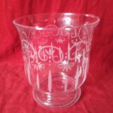 Glass soliflore vase with patterns