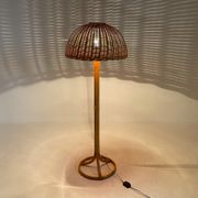 1980's Rattan Floor Lamp, Czechoslovakia