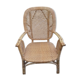 Vintage rattan and wicker chair
