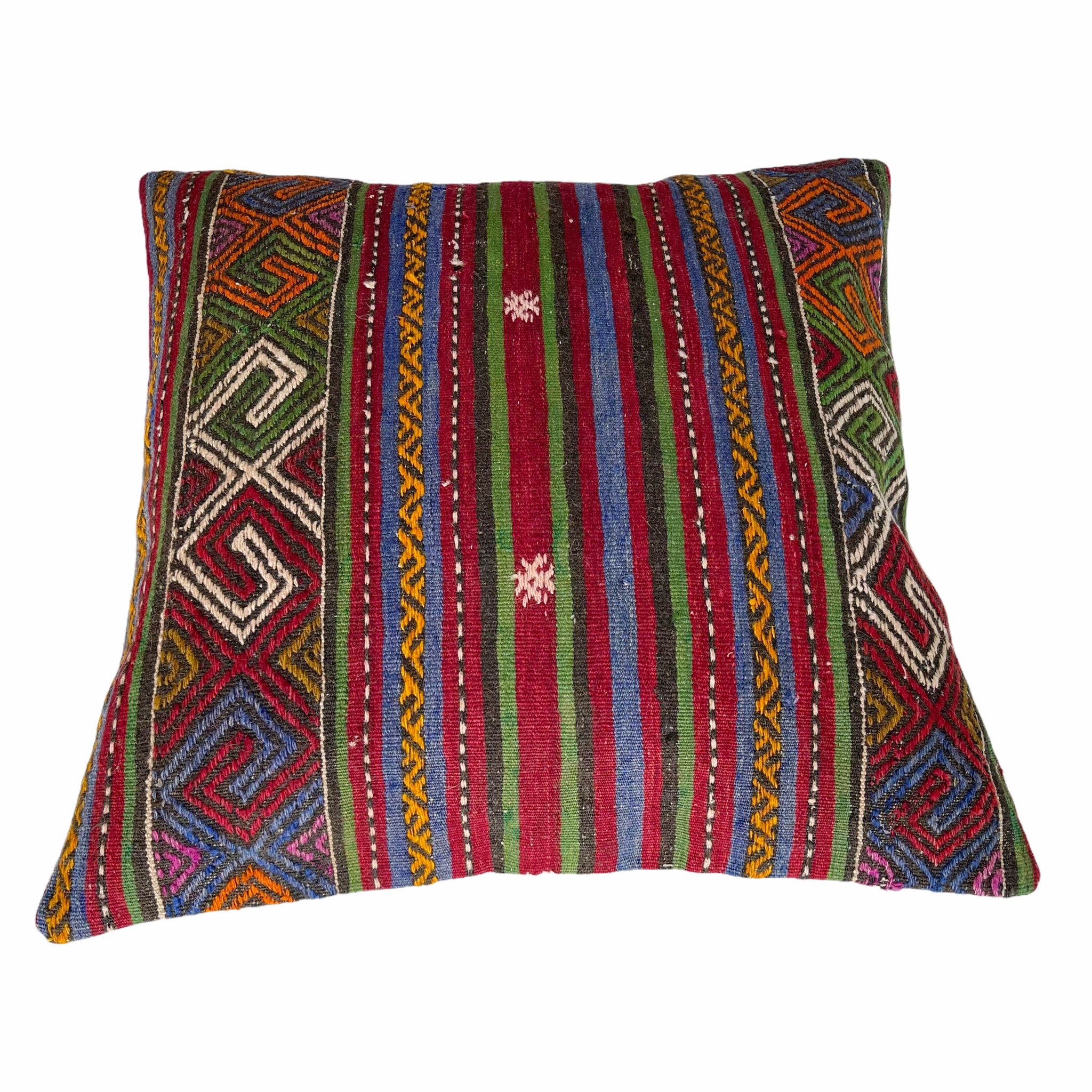 Housse de coussin kilim turque vintage, 60 x 60 cm