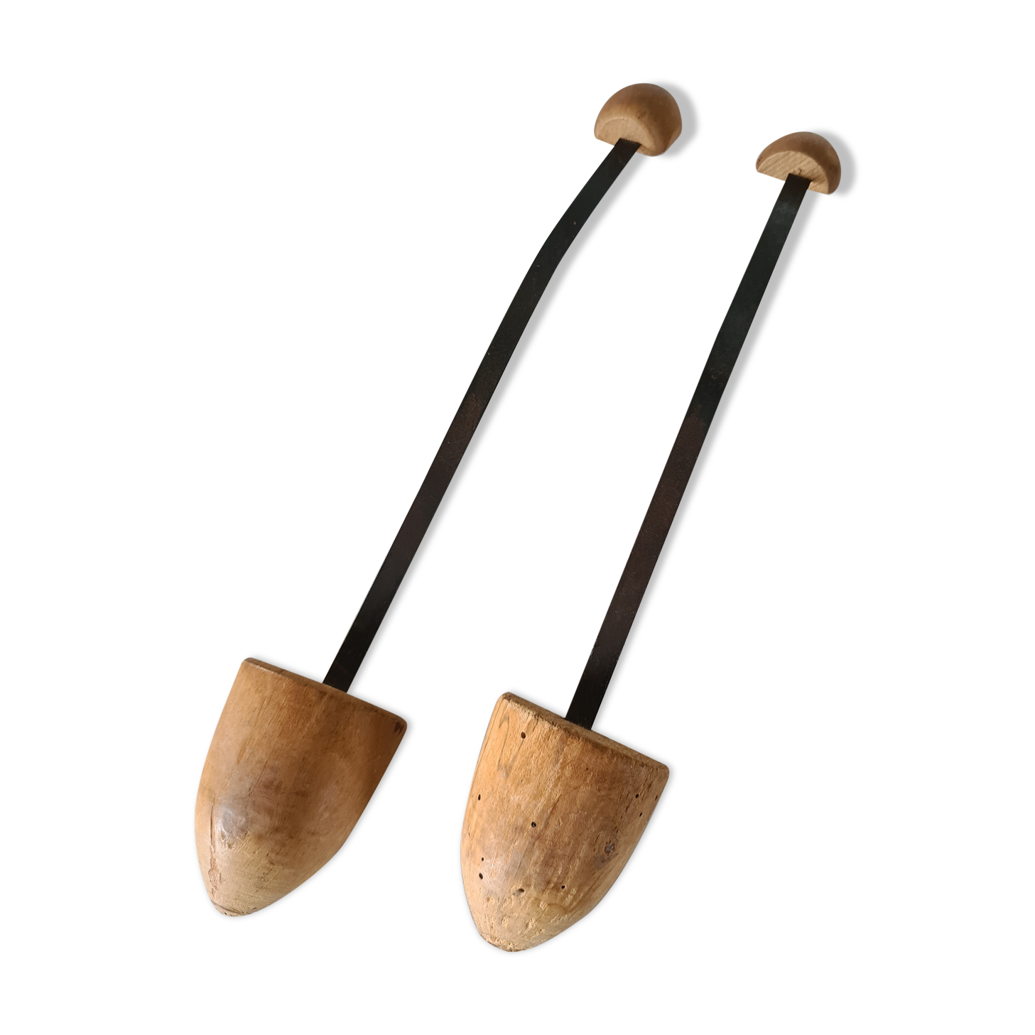 Pair of wooden art deco shoe trees