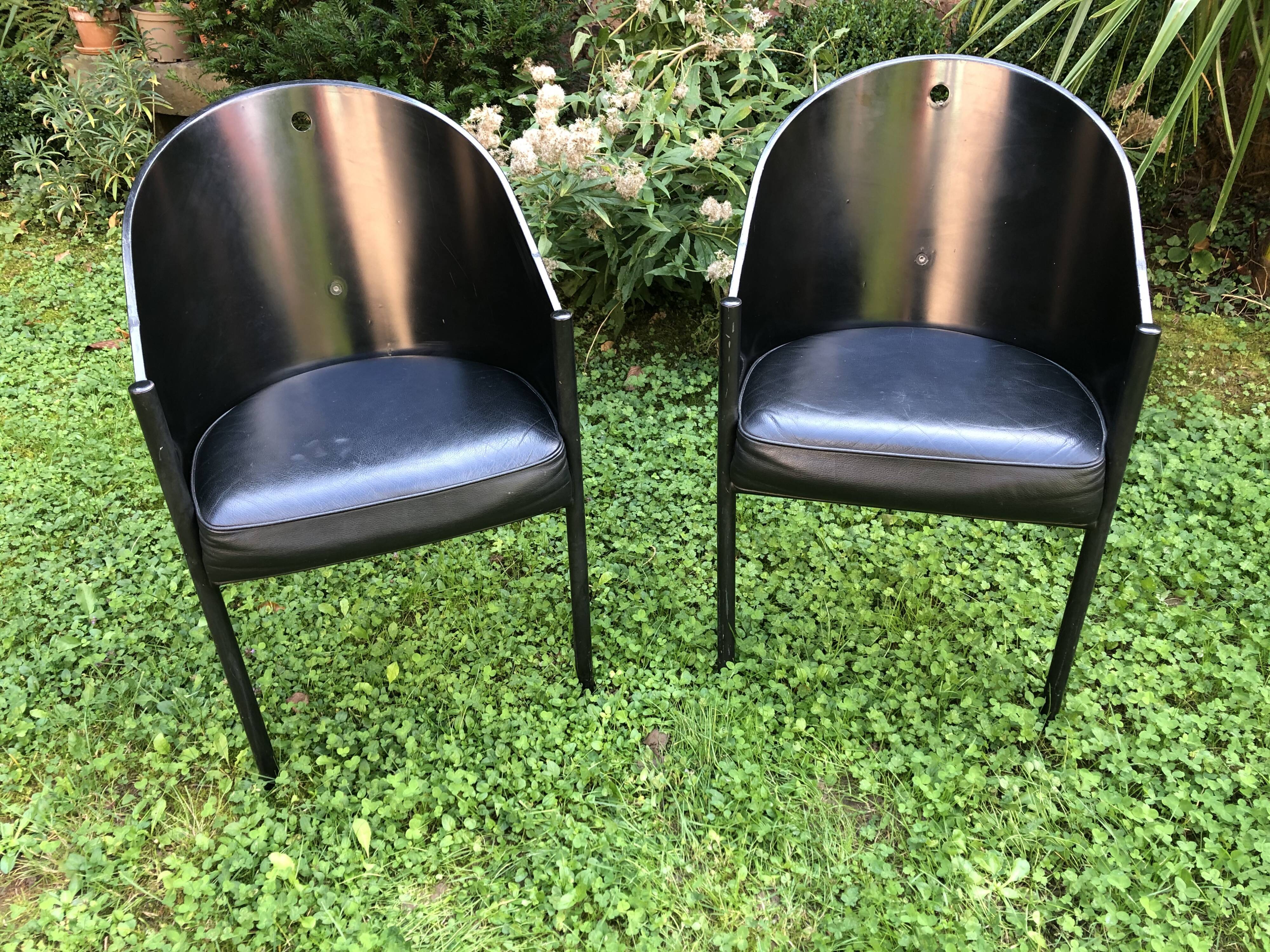 Pair of armchairs Costes signs Philippe Starck edition Aleph around 1980
