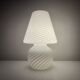 Murano mushroom lamp Italy vintage spiral decor glossy white