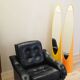 Black armchair, Italian design, 1980s, production: Italy