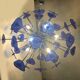 Blue clover murano glass sputnik chandelier