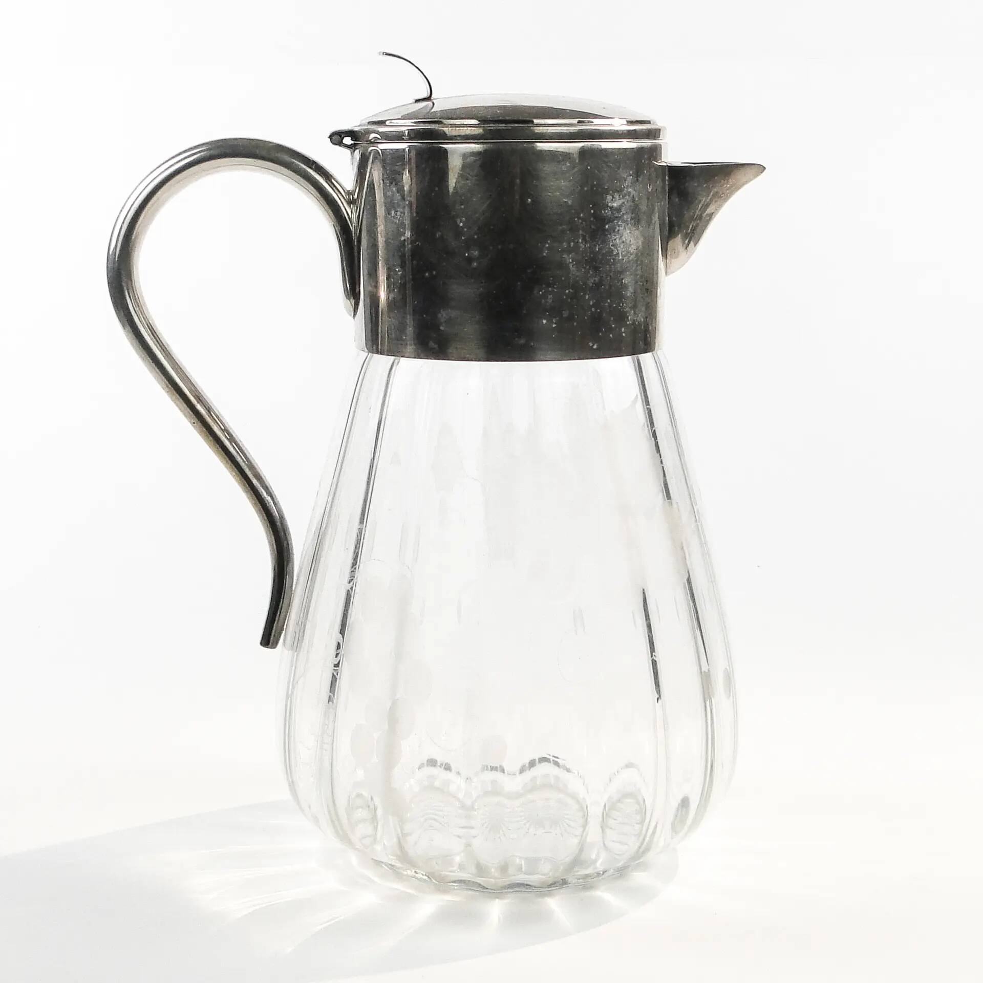 Art Deco wine jug, glass, Germany, 1920s