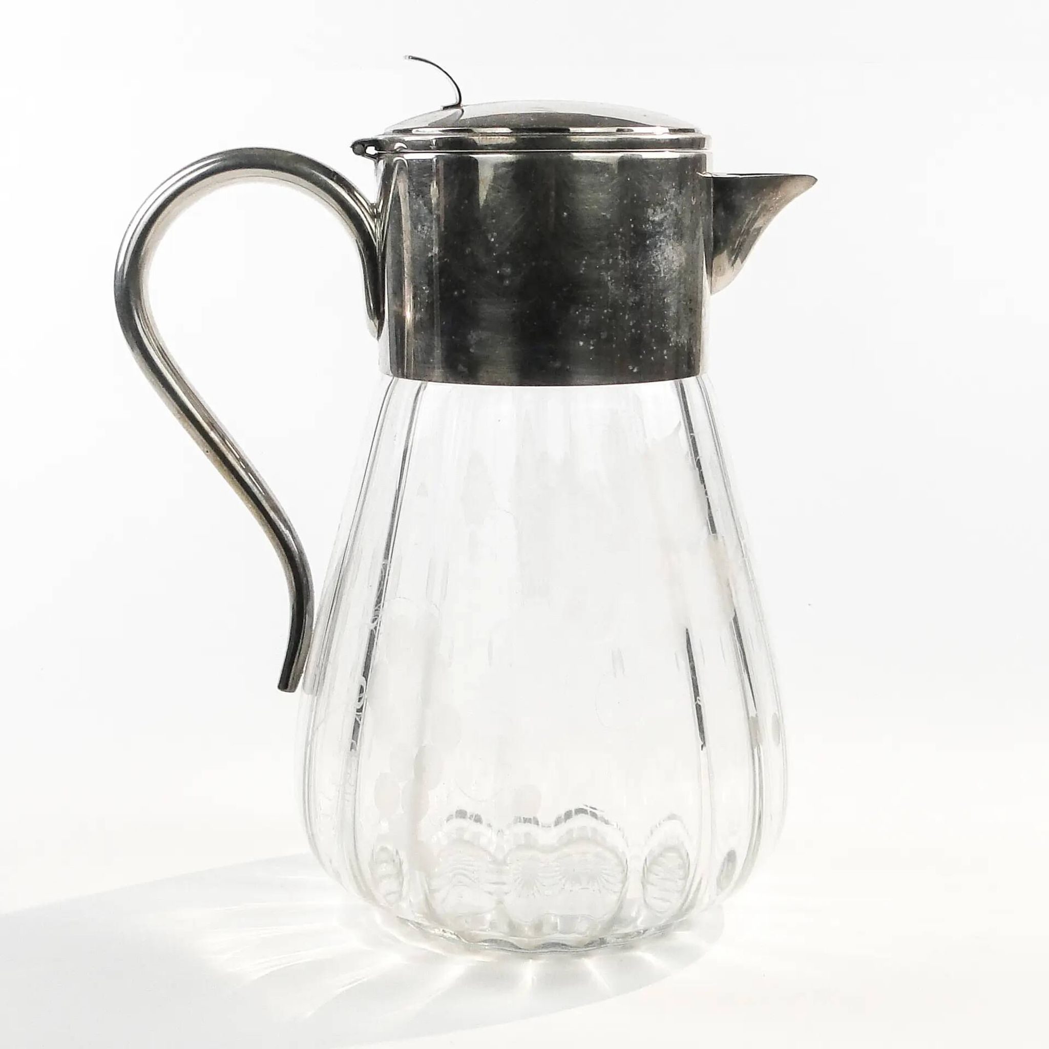 Art Deco wine jug, glass, Germany, 1920s