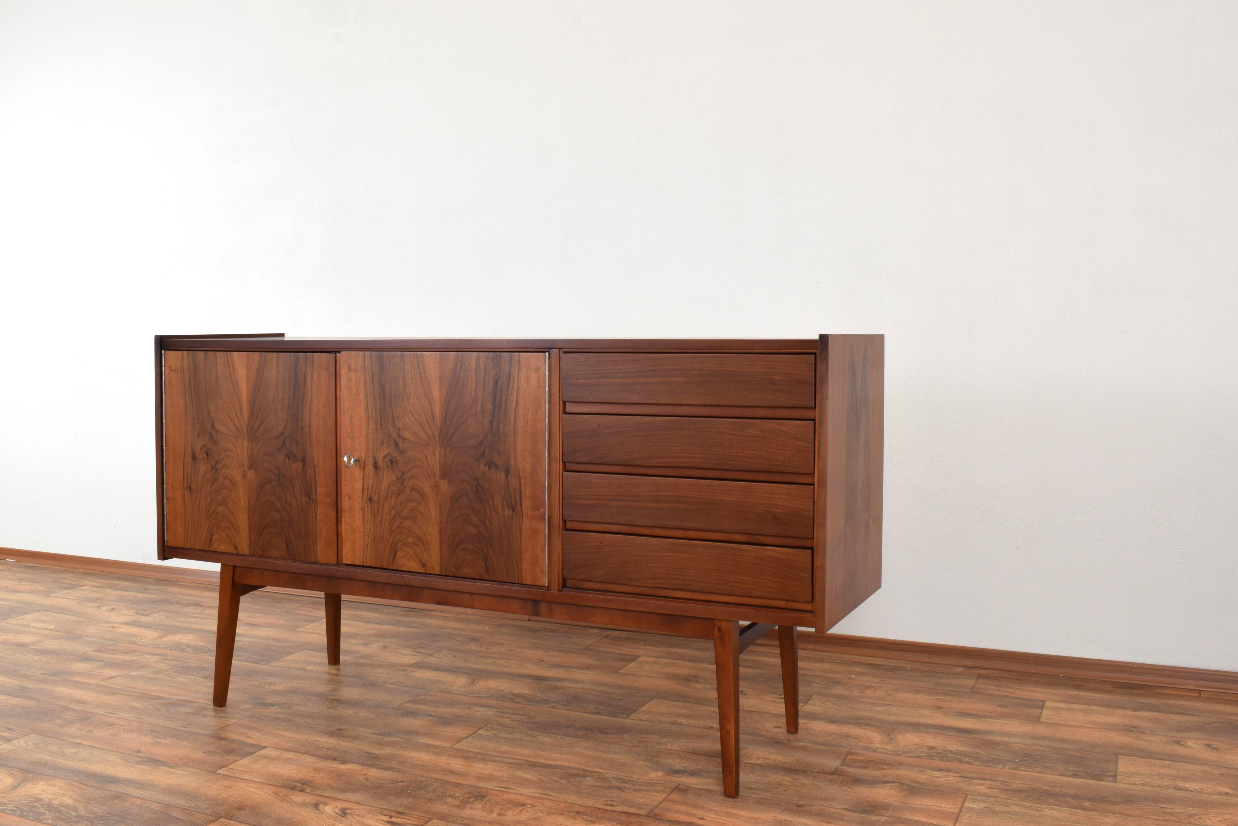 Mid-Century Walnut Sideboard by S. Albrecht, 1960s.