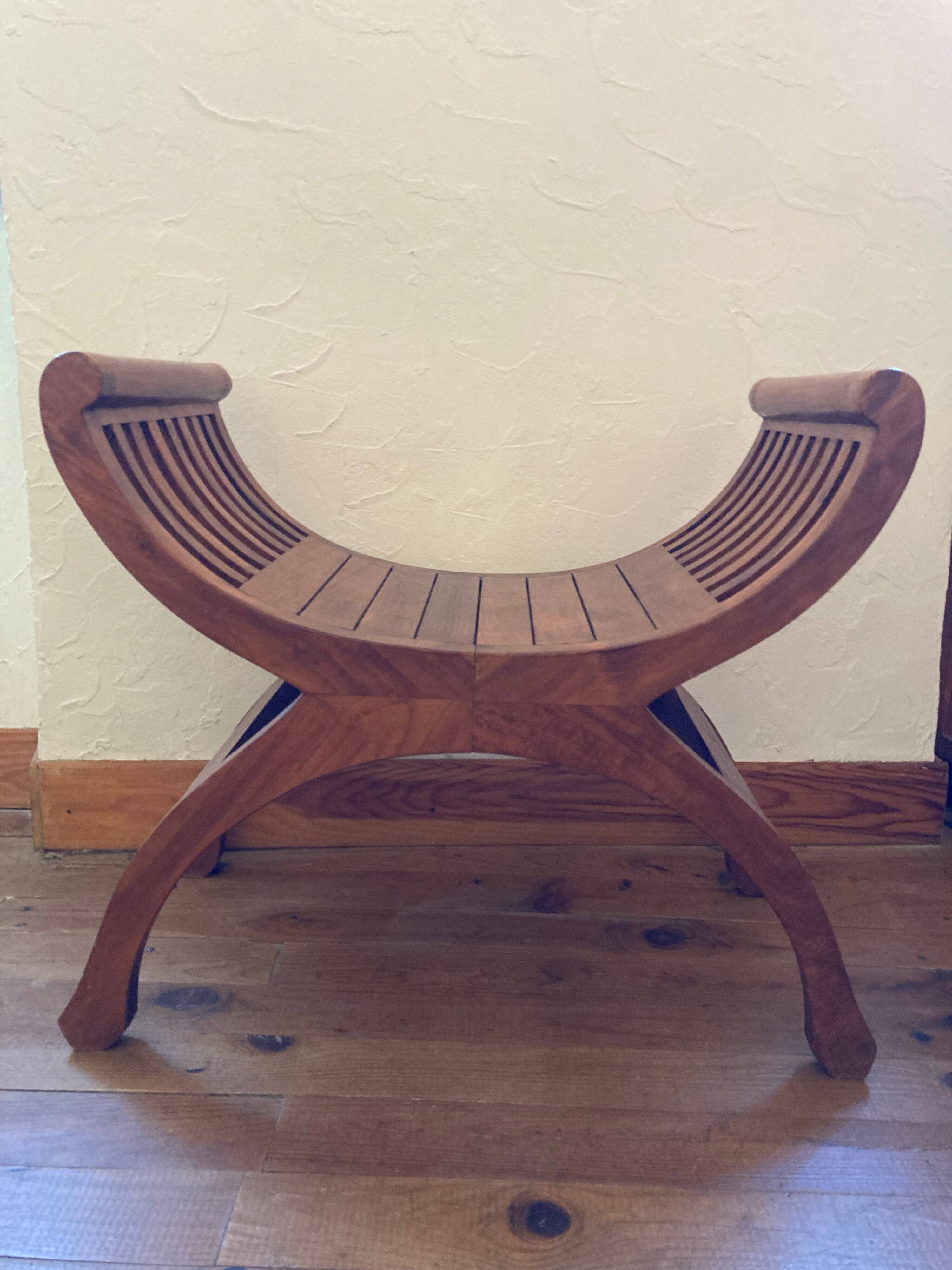 Curule or Dagobert teak seat