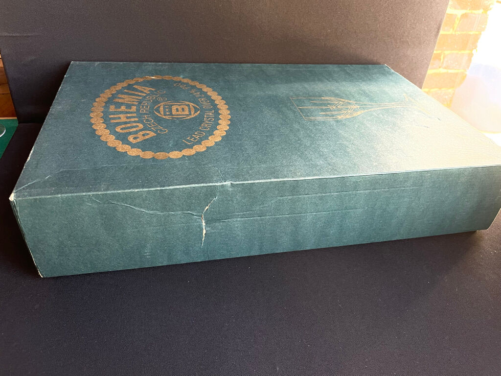 Bohemia - glasses on foot (6) - Modern mid-century - Lead crystal 24% Pbo