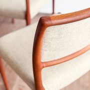 Set of 8 chairs #80 in teak by Niels O. Møller, JL Moller, Mid Century