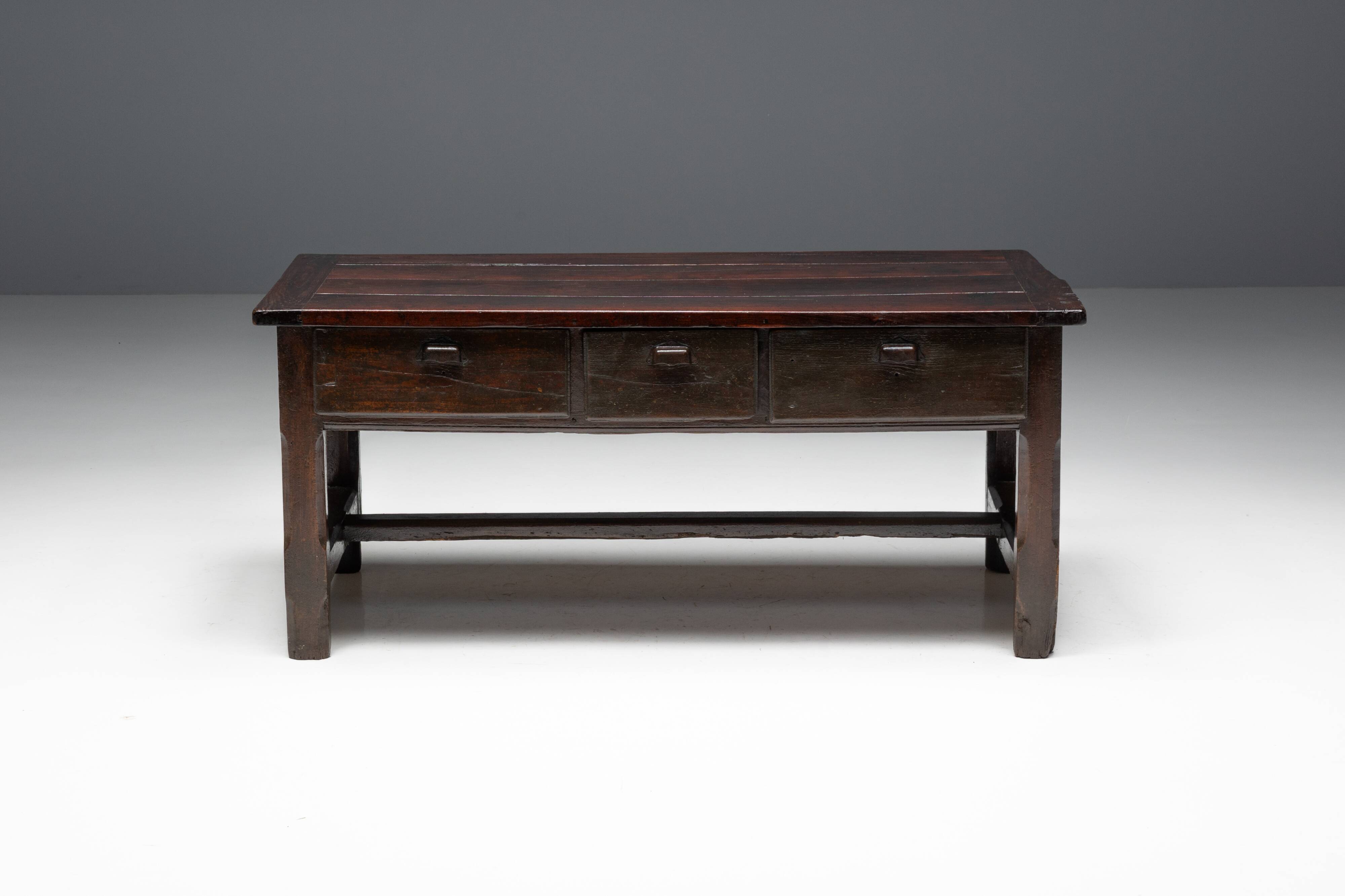 Wabi Sabi Brutalist Workbench, France, 19th Century